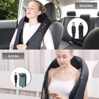 Aparat de masaj si relaxare Shiatsu, role circulare, incalzire, 24W
