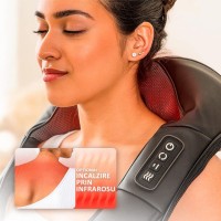 Aparat de masaj si relaxare Shiatsu, role circulare, incalzire, 24W