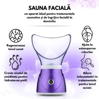 Sauna faciala cu inhalator, detasabila pentru deschierea si hidratarea porilor