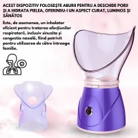 Sauna faciala cu inhalator, detasabila pentru deschierea si hidratarea porilor