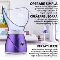Sauna faciala cu inhalator, detasabila pentru deschierea si hidratarea porilor