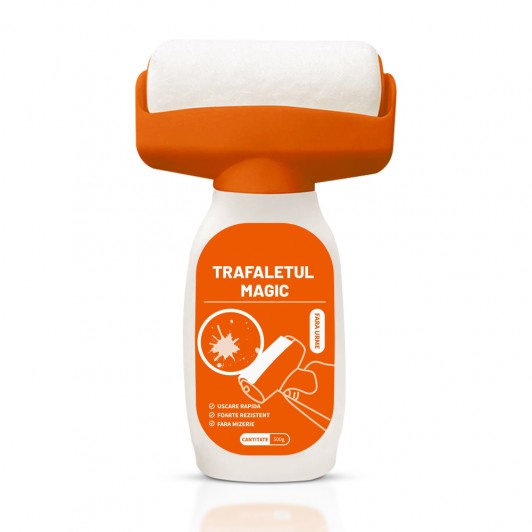 Trafaletul Magic cu rezervor, reutilizabil, lavabil alb, 500ml