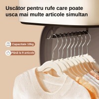 Uscator pentru haine, cu aer cald, pliabil, capacitate 10 kg, uscare rapida, sterilizare UV