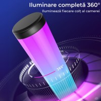 Set 2 lampi RGB, bare luminoase inteligente, sincronizare sunet, jocuri de lumini, lumina ambientala