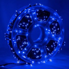 Instalatie luminoasa de Craciun, rola bec diamant, 480 de leduri albastre, 100 metri