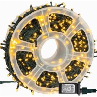 Instalatie luminoasa de Craciun, rola bec diamant, 480 de leduri alb-cald, 100 metri