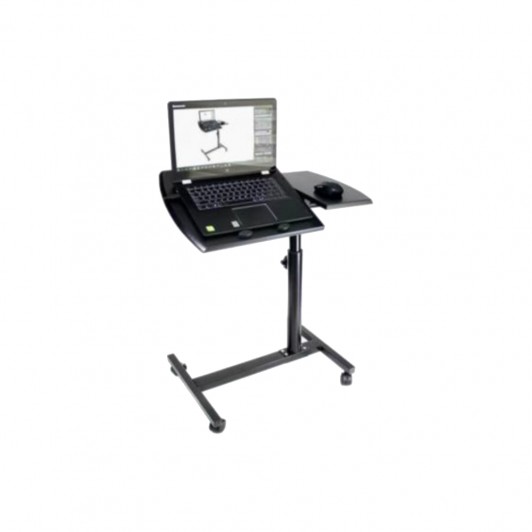 Masa reglabila pentru laptop, suport pentru mouse, 4 roti cu frana. cadru metalic
