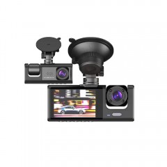 Camera Auto DVR Tripla, Full HD, Unghi inregistrare 170°,  Display 2", Night Vision, G-sensor
