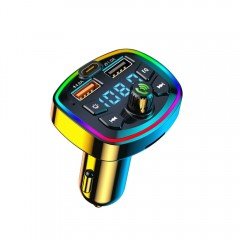 Modulator FM, Bluetooth 5.0, Incarcare Rapida 3.1A, Lumini RGB, Afisaj Digital, Suport Card