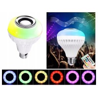 Bec LED RGB cu difuzor Bluetooth, E27, 4 moduri de iluminare, alb