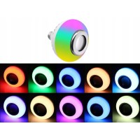 Bec LED RGB cu difuzor Bluetooth, E27, 4 moduri de iluminare, alb