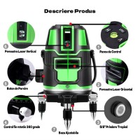 Nivela Laser Profesionala, Orizontala si Verticala, Raza 25m, Precizie Inalta, Autocorecti Nivela Laser Profesionala, Orizontala si Verticala, Raza 25m, Precizie Inalta, Autocorecti