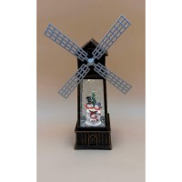 Moara de Vant Decorativa Craciun, Oameni de Zapada, Efect Ninsoare, Iluminare LED, Muzicala, Unibox Moara de Vant Decorativa Craciun, Oameni de Zapada, Efect Ninsoare, Iluminare LED, Muzicala, Unibox