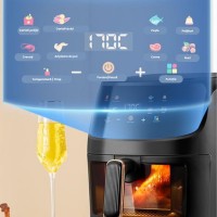 Air Fryer, friteuza cu aer cald, 8l, 2400W, afisaj digital, control tactil Air Fryer, friteuza cu aer cald, 8l, 2400W, afisaj digital, control tactil