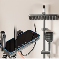 Set Coloana Dus Premium, Butoane Piano, Afisaj LED, 4 Functii, Robinet Ascuns, Tip Ploaie 360 Set Coloana Dus Premium, Butoane Piano, Afisaj LED, 4 Functii, Robinet Ascuns, Tip Ploaie 360