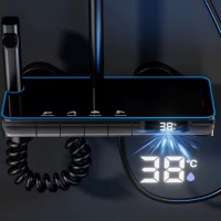 Set Coloana Dus Premium, Butoane Piano, Afisaj LED, 4 Functii, Robinet Ascuns, Tip Ploaie 360 Set Coloana Dus Premium, Butoane Piano, Afisaj LED, 4 Functii, Robinet Ascuns, Tip Ploaie 360