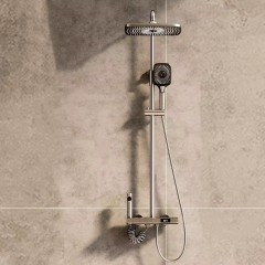 Set Coloana Dus, Afisaj Temperatura, LED Digital, 4 Functii Piano, Tip Ploaie, Design Modern Set Coloana Dus, Afisaj Temperatura, LED Digital, 4 Functii Piano, Tip Ploaie, Design Modern