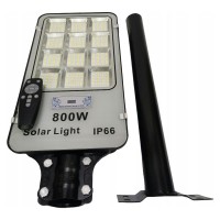 Lampa solara stradala, putere 800W, cu telecomanda, senzor de lumina si miscare, IP66