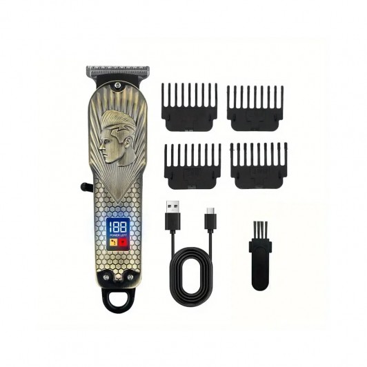 Masina Tuns, Profesionala, Capilar Barba, Afisaj Digital, Reincarcabila, Lame Precizie, Accesorii