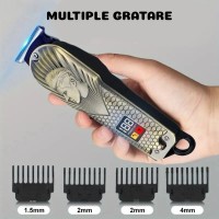 Masina Tuns, Profesionala, Capilar Barba, Afisaj Digital, Reincarcabila, Lame Precizie, Accesorii