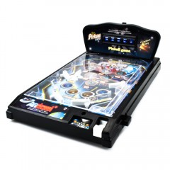 Joc Electronic de Pinball cu Afisaj Digital, Lumini LED si Sunete, 42cm, 4 Rachete, Negru