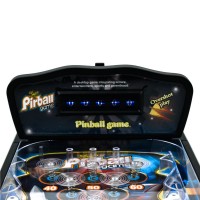 Joc Electronic de Pinball cu Afisaj Digital, Lumini LED si Sunete, 42cm, 4 Rachete, Negru