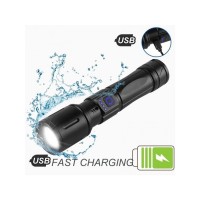 Lanterna Profesionala cu LED XHP100 si Zoom Telescopic, Incarcare USB, Corp din Aliaj de Aluminiu