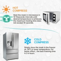 Masca Terapeutica pentru Ochi si Fata cu Gel pentru Incalzire sau Racire, Reutilizabila, Verde