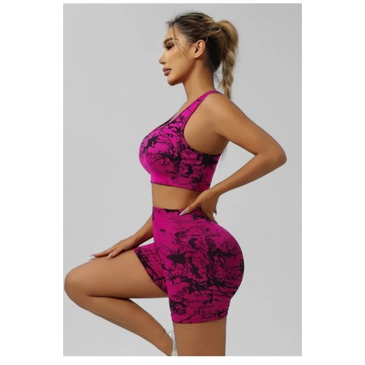 Set pentru Femei, Bustiera si Pantaloni Scurti pentru Fitness si Activitati Fizice, Uscare Rapida Set pentru Femei, Bustiera si Pantaloni Scurti pentru Fitness si Activitati Fizice, Uscare Rapida