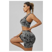 Set pentru Femei, Bustiera si Pantaloni Scurti pentru Fitness si Activitati Fizice, Uscare Rapida Set pentru Femei, Bustiera si Pantaloni Scurti pentru Fitness si Activitati Fizice, Uscare Rapida