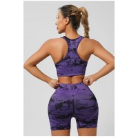 Set pentru Femei, Bustiera si Pantaloni Scurti pentru Fitness si Activitati Fizice, Uscare Rapida Set pentru Femei, Bustiera si Pantaloni Scurti pentru Fitness si Activitati Fizice, Uscare Rapida