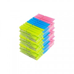 Set de 72 Carlige pentru Rufe cu Arc Puternic, Pvc Durabil, Multicolor