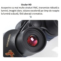 Binoclu 60x60, Marire 8x, Lentila 35 mm, Vizibilitate Clara, Design Ergonomic