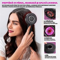 Perie Electrica 3 in 1 cu Terapie prin Lumina Rosie si Masaj pentru Scalp, Difuzor de Uleiuri