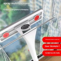 Stergator pentru Geamuri cu Pulverizator, Racleta din Silicon si Laveta, 125 x 26 cm Stergator pentru Geamuri cu Pulverizator, Racleta din Silicon si Laveta, 125 x 26 cm