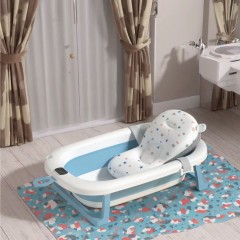 Cadita de Baie Pliabila pentru Bebelusi cu Termometru Digital si Pernita Hipoalergenica