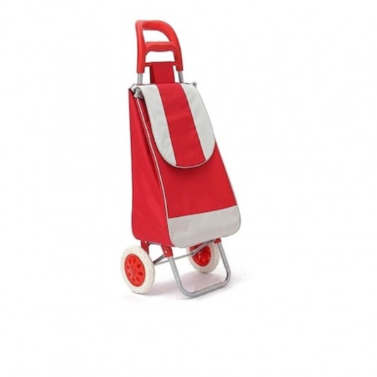 Carucior pentru Cumparaturi cu Cadru din Aluminiu, Pliabil, 2 Roti, Capacitate Mare, Rosu Carucior pentru Cumparaturi cu Cadru din Aluminiu, Pliabil, 2 Roti, Capacitate Mare, Rosu