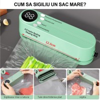 Aparat de Vidat si Sigilat Alimente 3 in 1, Portabil, pentru Solide si Lichide Aparat de Vidat si Sigilat Alimente 3 in 1, Portabil, pentru Solide si Lichide