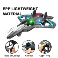 Avion cu Telecomanda de tip Drona, Acumulator, Acrobatii 360, Lumini LED, 25x18x5.6 cm, Multicolor Avion cu Telecomanda de tip Drona, Acumulator, Acrobatii 360, Lumini LED, 25x18x5.6 cm, Multicolor