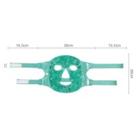 Masca Terapeutica pentru Ochi si Fata cu Gel pentru Incalzire sau Racire, Reutilizabila, Verde