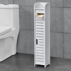 Dulap Ingust pentru Baie, Suport de Hartie WC Inclus, 80x15x15 cm, Rezistent la Umezeala