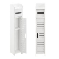 Dulap Ingust pentru Baie, Suport de Hartie WC Inclus, 80x15x15 cm, Rezistent la Umezeala Dulap Ingust pentru Baie, Suport de Hartie WC Inclus, 80x15x15 cm, Rezistent la Umezeala