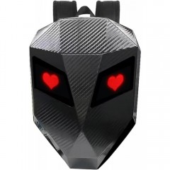 Rucsac Modern cu Ecran LED, Protectie la Apa, Centuri de Siguranta, Design Ergonomic, Negru Carbon