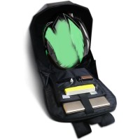 Rucsac Modern cu Ecran LED, Protectie la Apa, Centuri de Siguranta, Design Ergonomic, Negru Carbon