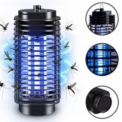Lampa Anti-Insecte cu Lumina UV, 27 cm, Design Universal, Eficienta Ridicata, Negru