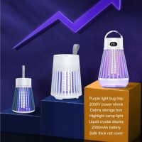 Lampa 2 in 1 impotriva Insectelor, Ideala pentru Camping, Protectie la Apa, Portabila, Alb