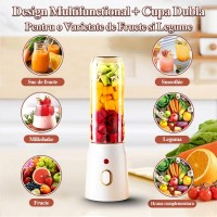 Mini Blender pentru Smoothie si Shake, 10 Lame, 21000 RPM, 2 Recipiente Incluse, Portabil Mini Blender pentru Smoothie si Shake, 10 Lame, 21000 RPM, 2 Recipiente Incluse, Portabil
