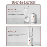 Mini Blender pentru Smoothie si Shake, 10 Lame, 21000 RPM, 2 Recipiente Incluse, Portabil Mini Blender pentru Smoothie si Shake, 10 Lame, 21000 RPM, 2 Recipiente Incluse, Portabil