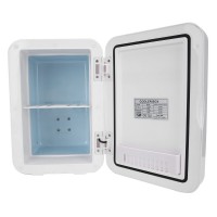 Mini Frigider pentru Machiaj si Cosmetice, Capacitate 8L, cu Oglinda LED, Portabil, Alb