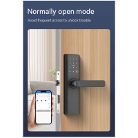 Incuietoare Smart cu , Acces prin Aplicatie, Card si Cod, Stocare in Cloud, Negru